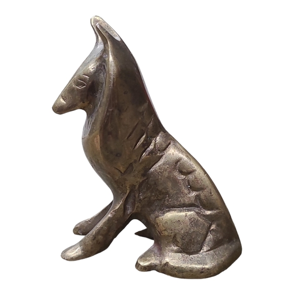 Vintage Solid Brass Collie Dog Figurine - Picture 8 of 12